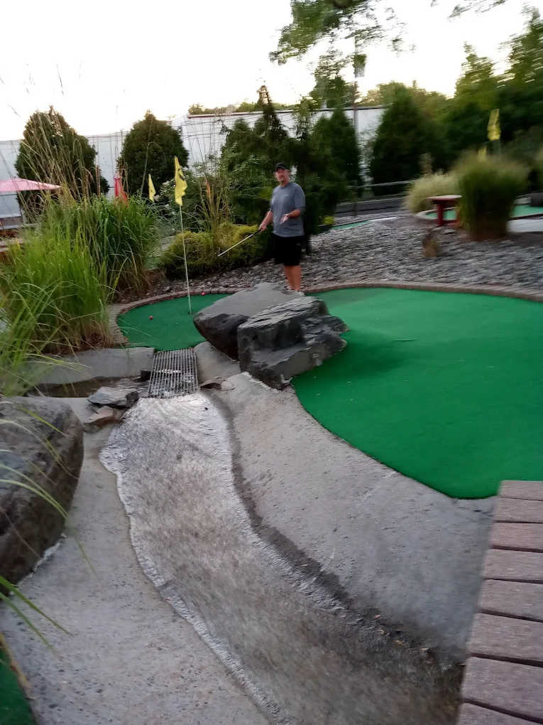 Player at the rock hole